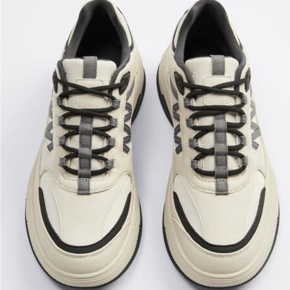 ZARA multi piece thick soled sneaker vegan leather - Picture 2 of 10